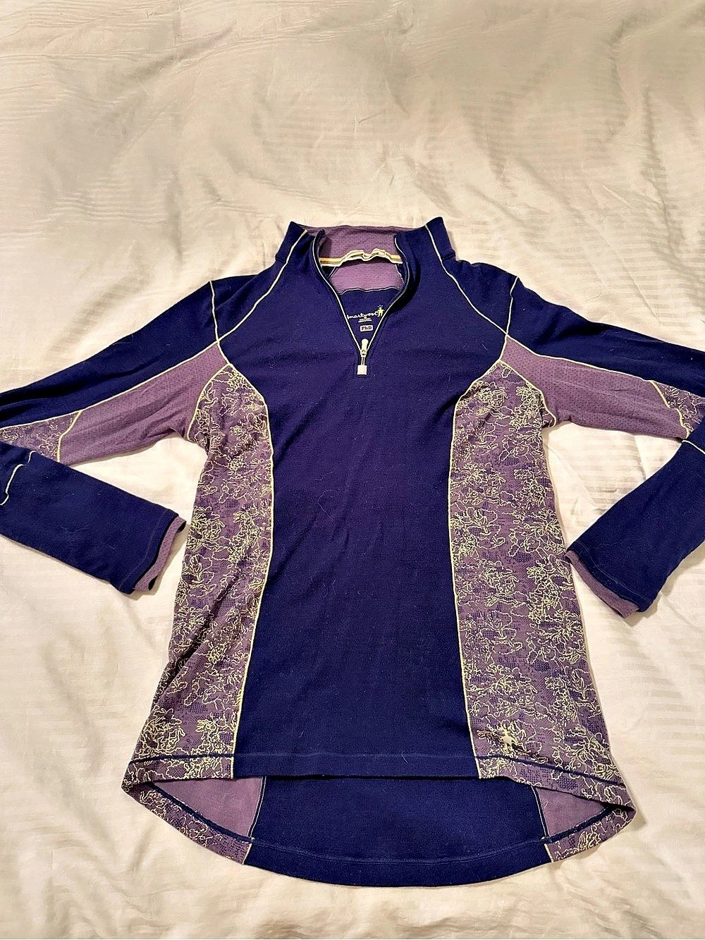Smartwool PhD Long Sleeve Athletic Jersey in Purple-Medium